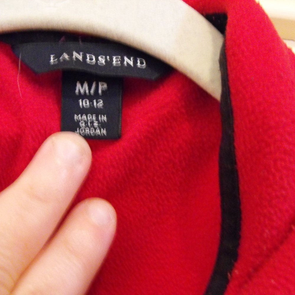 Lands End M/P Red Fleece Vest - Picture 2 of 2